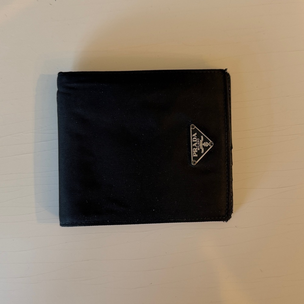Prada Nylon Bifold Wallet designer men’s black